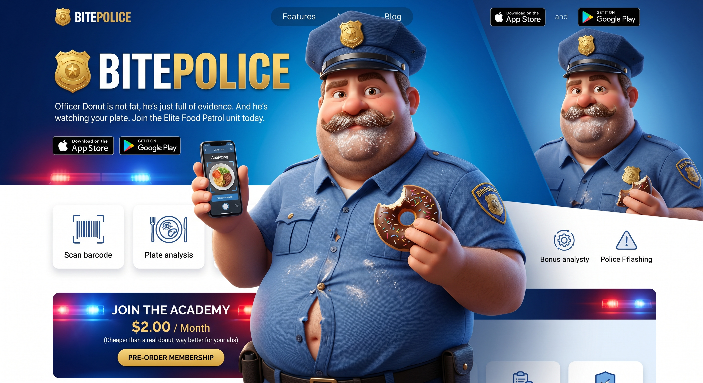 Officer Donut in Action